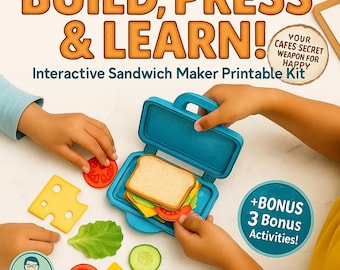 Printable Sandwich Maker Kit: Pretend Play Food, Educational Toy (Digital Download)