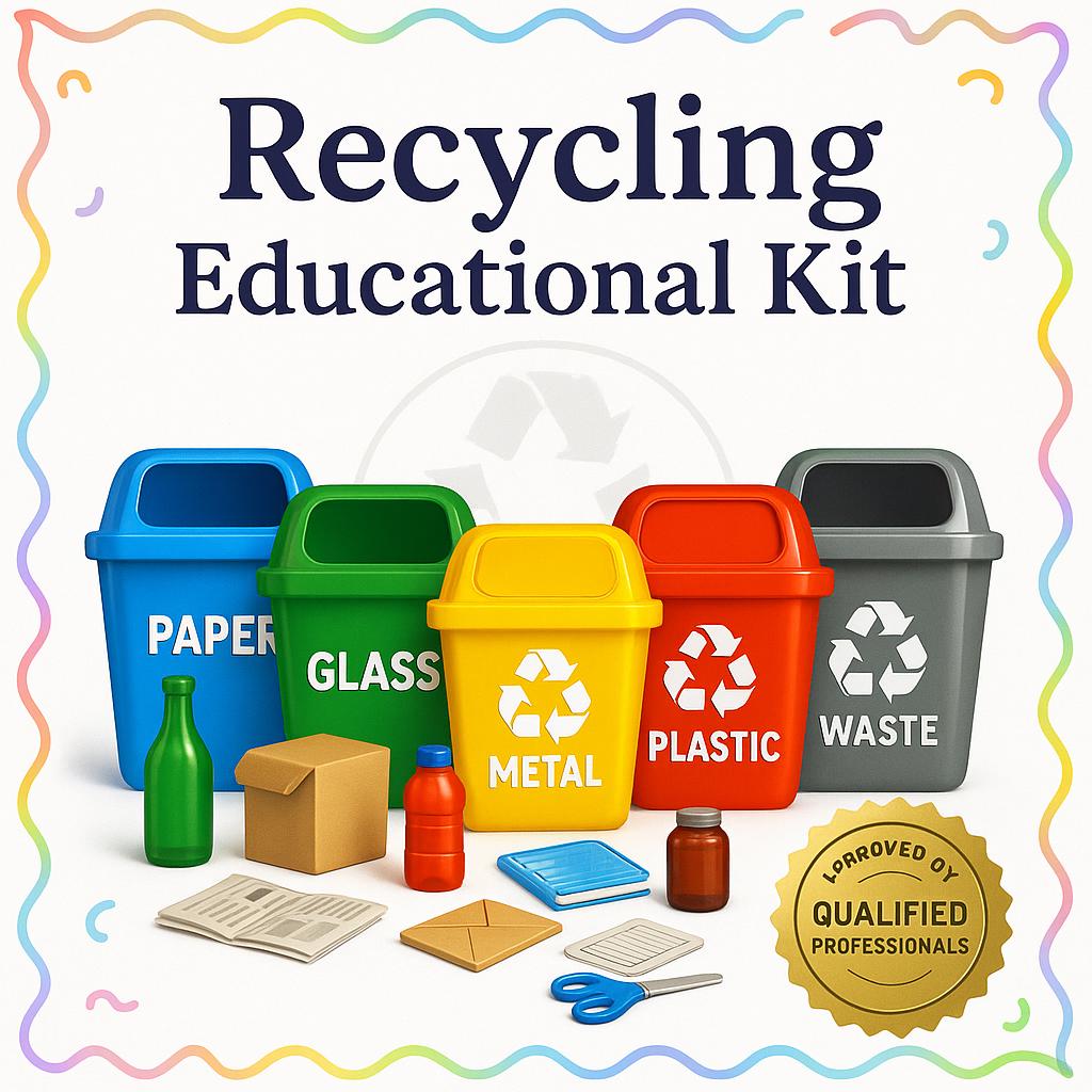 Recycling Educational Kit | Printable Sorting Game With Bins, Objects ...