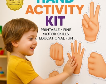 Hand Activity Kit Printable: Fine Motor Skills Game for Kids