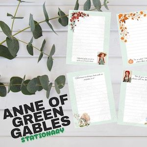 Anne auf Green Gables, Anne mit einem E, Printable Stationary, LM Montgomery, Avonlea, Classic Novels
