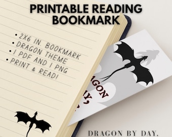 Dragon Bookmark | Fantasy Printable for Book Lovers (PDF)