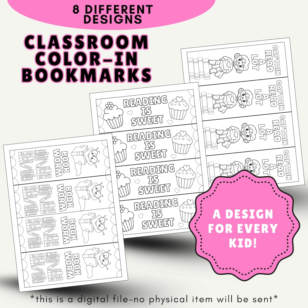 Printable Coloring Bookmarks: Teacher Resources, Classroom Activity ...