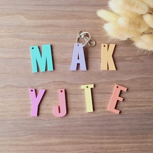 Schlüsselanhänger memory Buchstabe mit Haaren Schlüsselanhänger memory Buchstabe mit Haaren