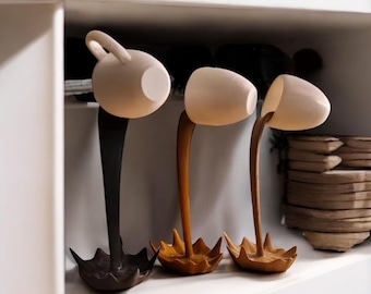 Floating Spilling Coffee Cup Sculpture: Magic Kitchen Decor