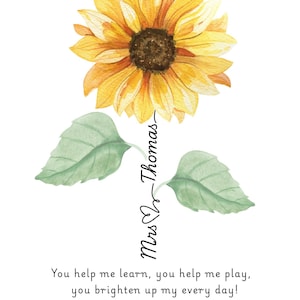 Personalised thank you poem for an incredible teacher.