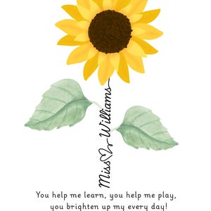 Personalised thank you poem for an incredible teacher.