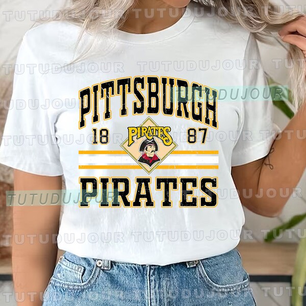 Camiseta de los Piratas de Pittsburgh, camisa EST 1887, camisa de los Piratas de Pittsburgh de estilo vintage, camiseta de Pittsburgh, camiseta de béisbol