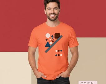 Maglietta unisex con grafica geometrica / T-shirt in cotone / Design minimale