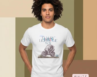 Minimal Biker Graphic Unisex T-Shirt | Cotton Tee