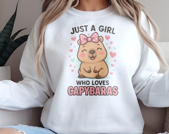 Capybara Girl PNG, Animal Lover Graphic (Digital Download)