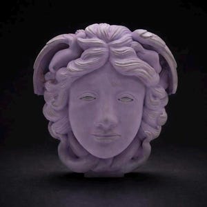 Scultura Testa di Medusa – Figura mitologica in pietra realizzata in cemento – Figura in pietra fusa 20 cm – Resistente al gelo