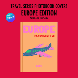 42 Assouline Inspired Travel Photobook Templates, Europe Edition, Instant Digital Download, Editable in Canva for your Vacation Memories