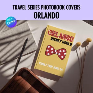 ORLANDO Assouline Inspired Travel Photobook Template, Orlando Edition, Instant Digital Download, Editable in Canva, Vacation Photo