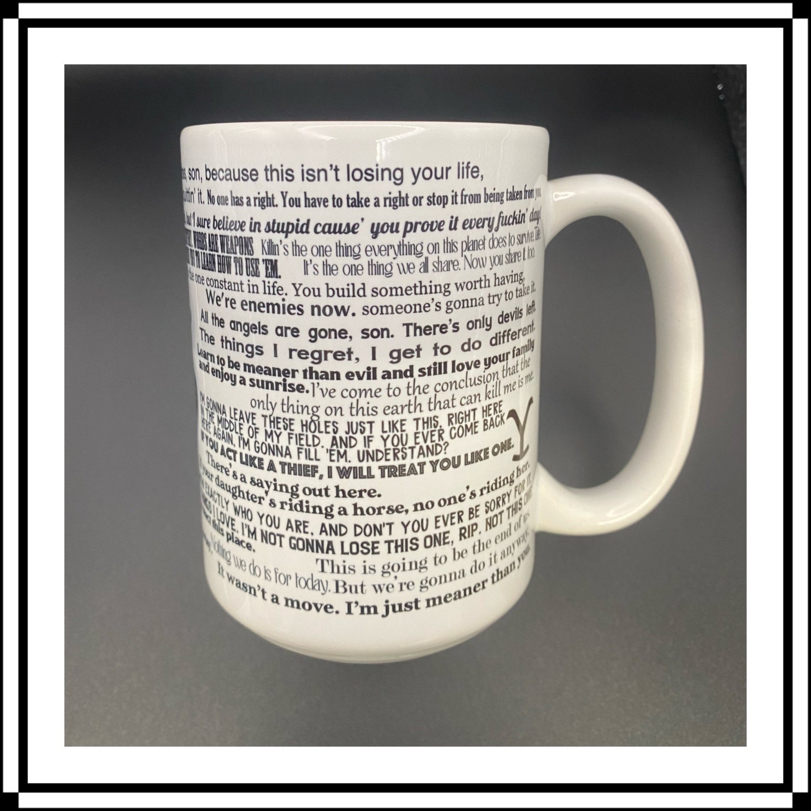 John Dutton Yellowstone Coffee Mug Etsy
