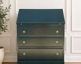 apple green dresser High Gloss Dresser Brass Hardware SOLD mother of the groom dresses