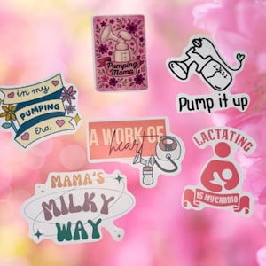 Packs d'autocollants pour l'allaitement | Les mamans qui tirent leur lait et les mamans qui prennent le sein | 6 autocollants uniques, pas de doublons