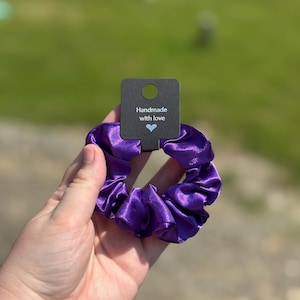 Handmade Scrunchies | Neutral Browns & Vibrant Purples/Pinks | Big and Small sizes