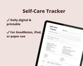Self-Care Tracker Printable | Daily Digital Wellness Journal | Mental Health PDF for GoodNotes & iPad