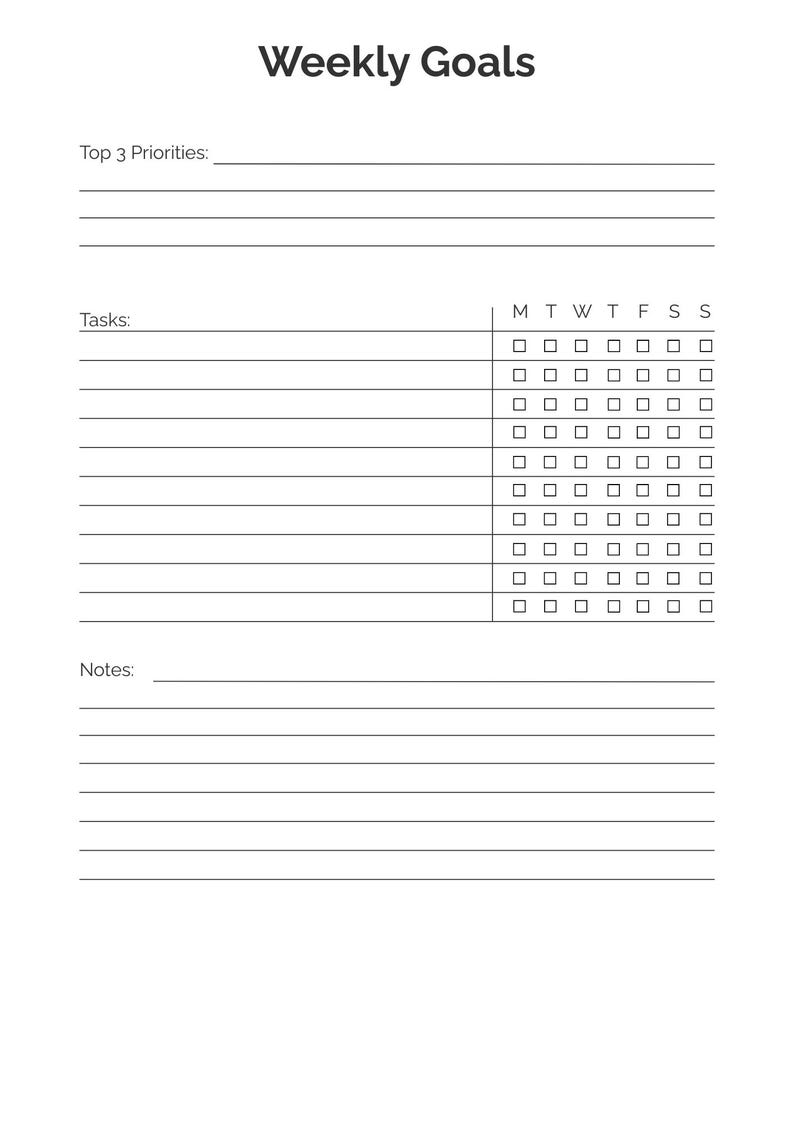 12 Week Year Planner | Printable PDF | Goal Setting & Productivity ...