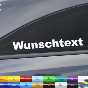 Wunschtext Aufkleber 2xAufkleber Sticker Individuell Personalisiert Auto 10-30cm