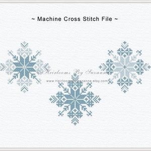 Snowflake - Machine Cross Stitch - Machine Embroidery - Winter - Holiday - Design for Ornament - 4x4 - INSTANT Download - Snowflake-3