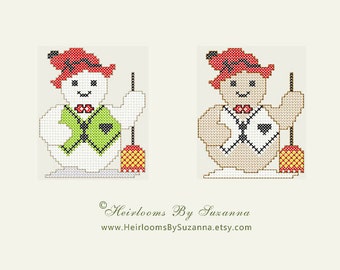 Gingerbread Snowman - Machine Embroidery Pattern - Machine Cross Stitch Design - Holiday - Christmas - INSTANT Download - 4 x 4 Design