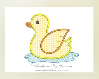 Baby Duck Machine Applique Design - Rubber Ducky Machine Embroidery Design - Nursery - Children Design - Baby Applique Design - 3 Sizes