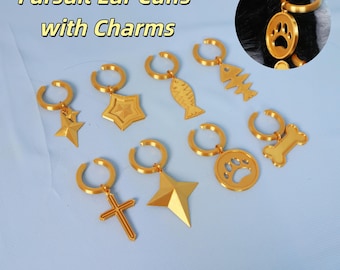 Fursuit Ear Cuffs Charms 3D Printed Animal Jewelry Eight Designs Available Custom Colors Cosplay Furry Accessories Cute Costume Decoration