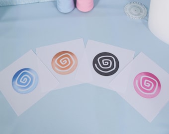 Kigurumi Spiral Eye Lens for Fursuit Printed Anime Style Animal Eyes with Swirl Pattern Available in 5cm or 8cm Iris and Four Color Options