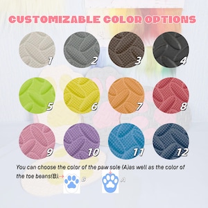 Fursuit paw pad soles handmade with foam designed for durability comfort and traction. Perfect non slip accessory for cosplay furry shoes or mascot footwear fitting EU 38 to 43 US 6 to 9. Custom color choices available to match your outfit. These pads provide realistic paw detail while ensuring safety on smooth surfaces. Great for performers fans and costume lovers looking for practical stylish solutions.