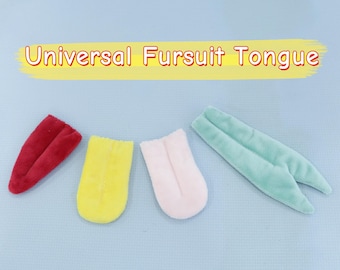 Universal Fursuit Zunge Bendable Plüsch Zunge Pelz Cosplay weich austauschbar Fursuit Zubehör mehrere Formen Farben Kundenspezifisches Kostüm