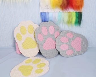 Fursuit Paw Pads Soft Foam Non Slip Soles Custom Color Options Handmade Shoes Accessory Cosplay Kigurumi Mascot Footwear Fits EU 38-43 US6-9