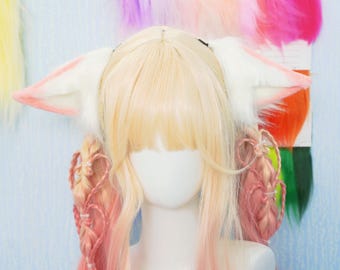 Sheep Ears Headband Soft Furry Animal Ear Cosplay Accessory Handmade Japanese Kawaii Style Furry Headwear Costume Prop Lolita Festival Party