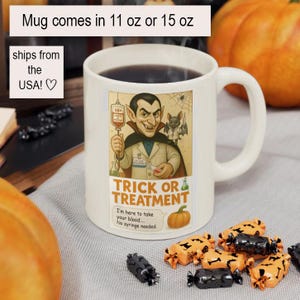 Dracula Nurse Mug - Trick or Treatment Halloween Medical Gift
