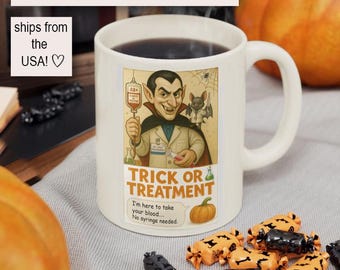 Dracula-verpleegstermok - Trick or Treatment Halloween medisch cadeau