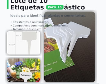 Set of 10 labels/tags (plastic)