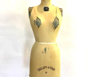 Raw Tattered Vintage Rolling Cage Dress Form Model 1964