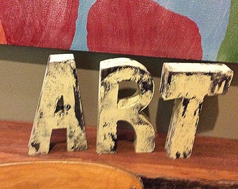 Handmade ART wooden letter sign letters