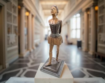 Signed Edgar Degas Ballerina Dancer Bronze Sculpture