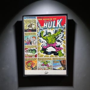 Signed Stan Lee Incredible Hulk Oil On Canvas