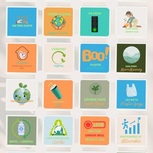 Nachhaltigkeit SVG Bundle - 26 Stück umweltfreundliche Zitat Designs für Cricut | Earth Day Slogans | Wiederverwendbar, Zero Waste, Green Life SVG