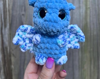 Crochet Baby Dragon Plush: Handmade Amigurumi Stuffed Animal