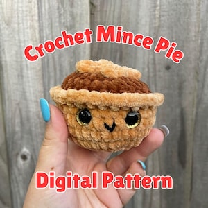 Crochet Mince Pie Digital Pattern, Amigurumi Christmas Treat, Holiday Decor Pattern, Instant Download, Beginner Friendly, Xmas Pattern.