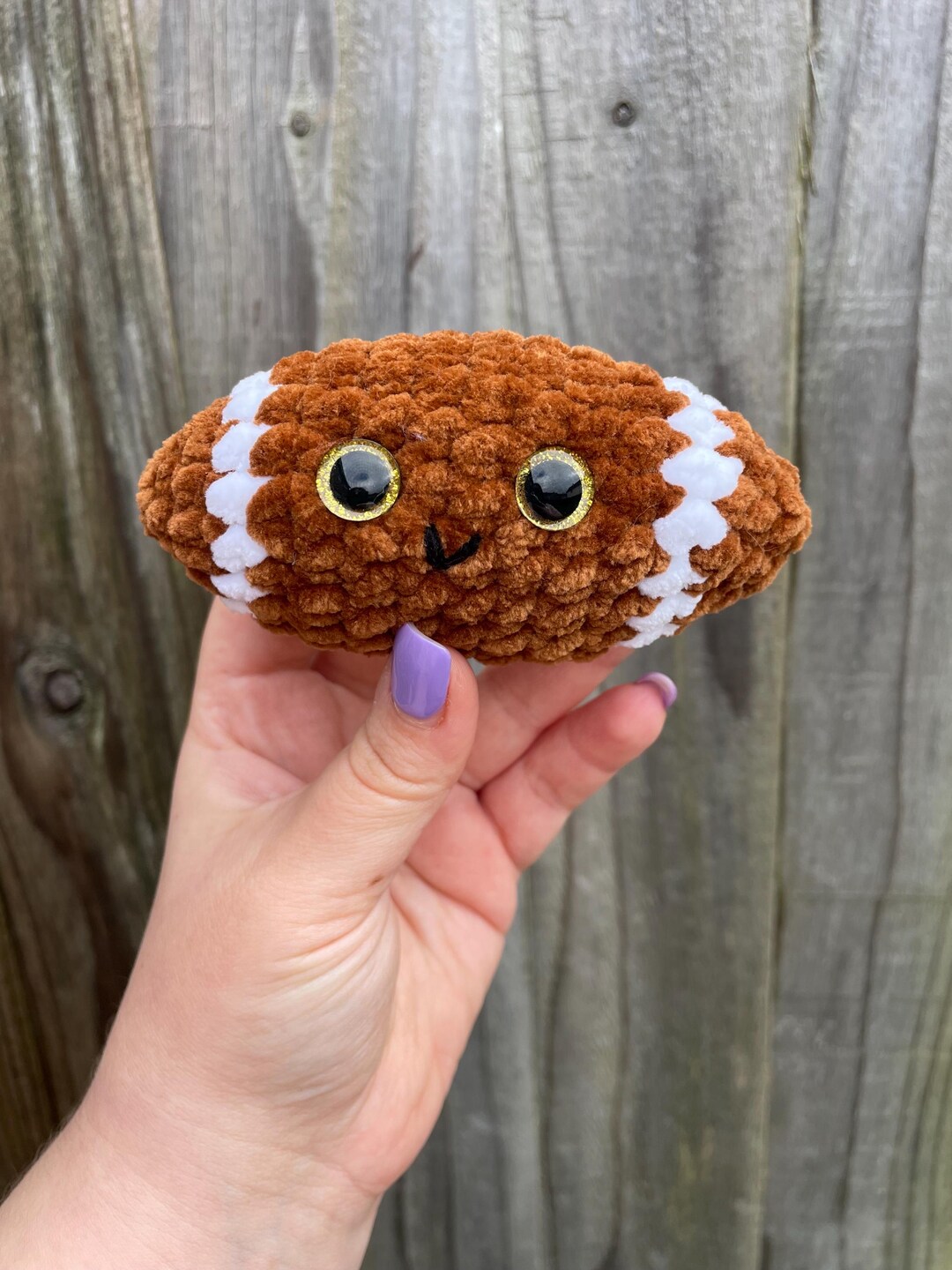 Mini Crochet Rugby Ball Amigurumi Plushie – Handmade Sports Plush, Cute ...