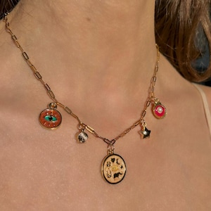 Custom Bracelet, Gifts For Her, Gold Vintage, Design Your Own Jewelry, Build Your Own Custom Charm Necklaces for Women
