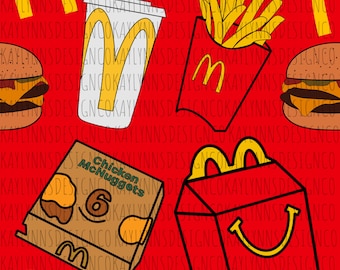 McDonalds Seamless Pattern File (PNG)