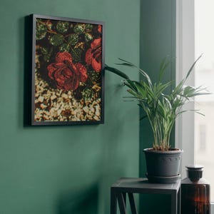 Red Rose Wall Art – Elegant Floral Canvas Print for Modern Interiors