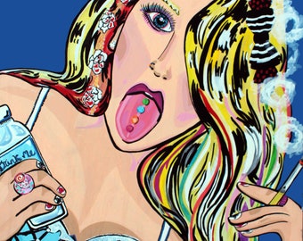 Alice, Art print by Pop Artist Jamie-Pop