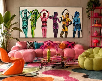 Rainbow Bondage,  Art Print by Pop Artist JamiePop