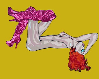 Kinky Boots,  Art Print by Pop Artist JamiePop